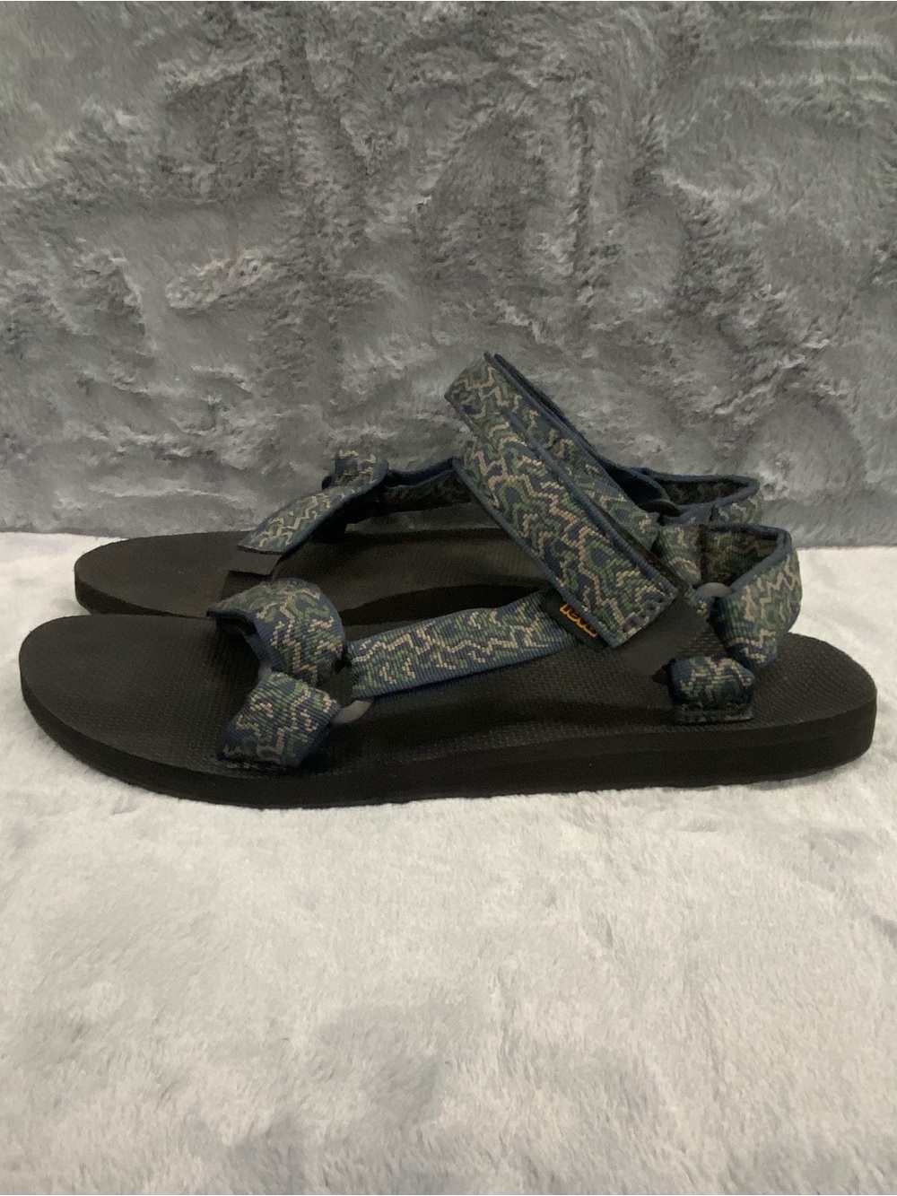 Teva Sport Sandals Mens 13 Black Green Geometric - Picture 2 of 10
